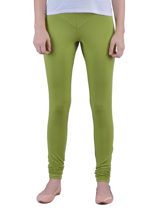 green cotton lycra full length legging - 12792238 - Standard Image - 0