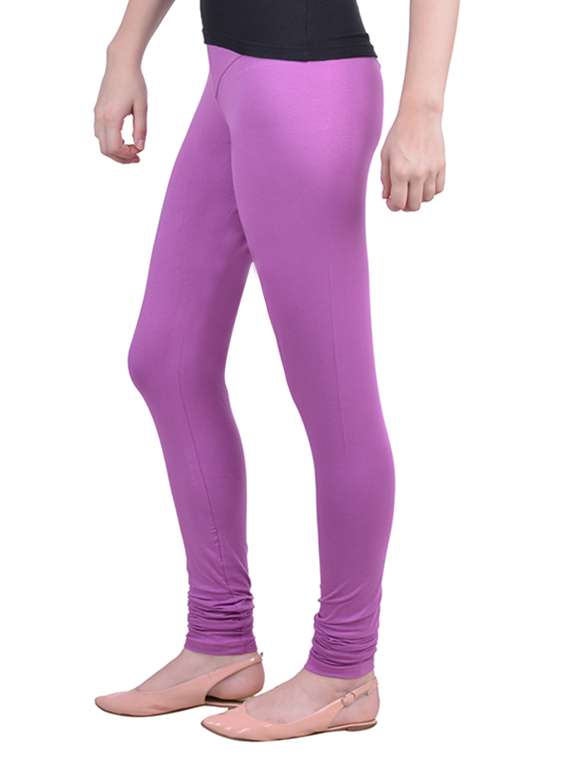 purple cotton lycra full length legging - 12792244 -  Standard Image - 1