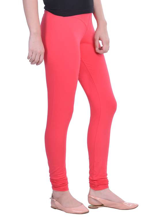 pink cotton lycra full length legging - 12792245 -  Standard Image - 1