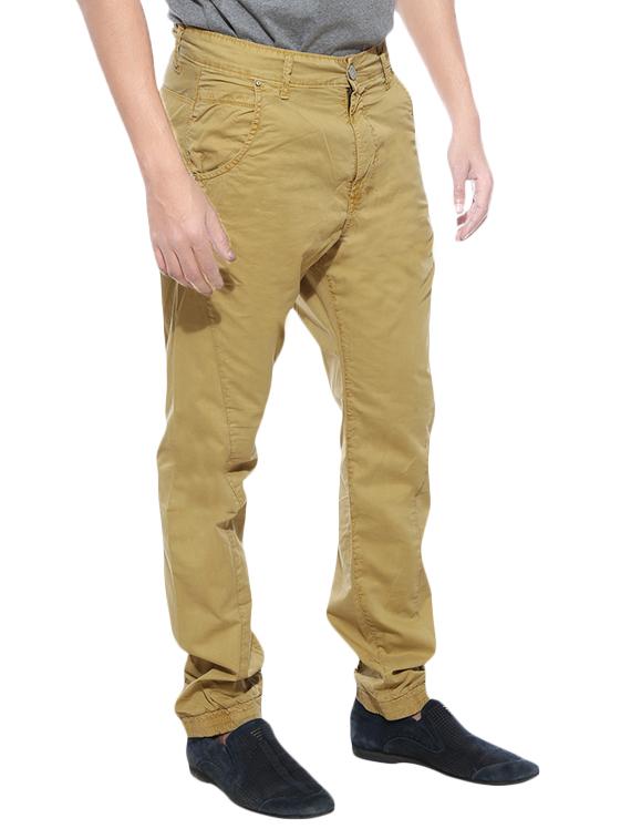 mufti mens khaki sports fit mid rise joggers - 12792525 -  Standard Image - 1