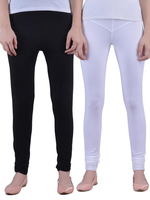 set of 2 multicolored cotton leggings - 12793514 - Standard Image - 0