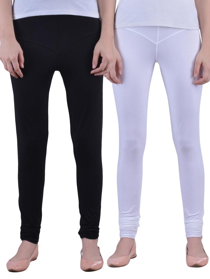 set of 2 multicolored cotton leggings - 12793514 - Zoom Image - 0