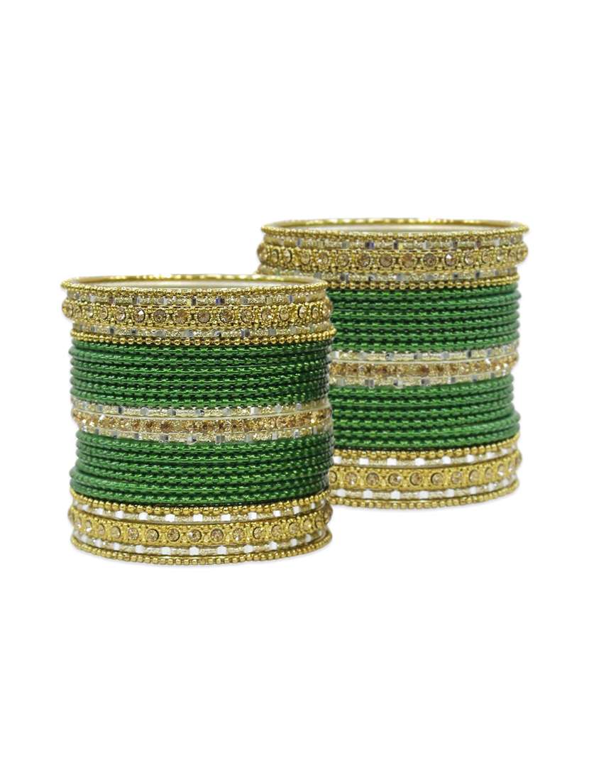 green metal bangle