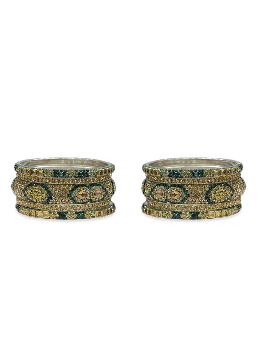 green metal bangle