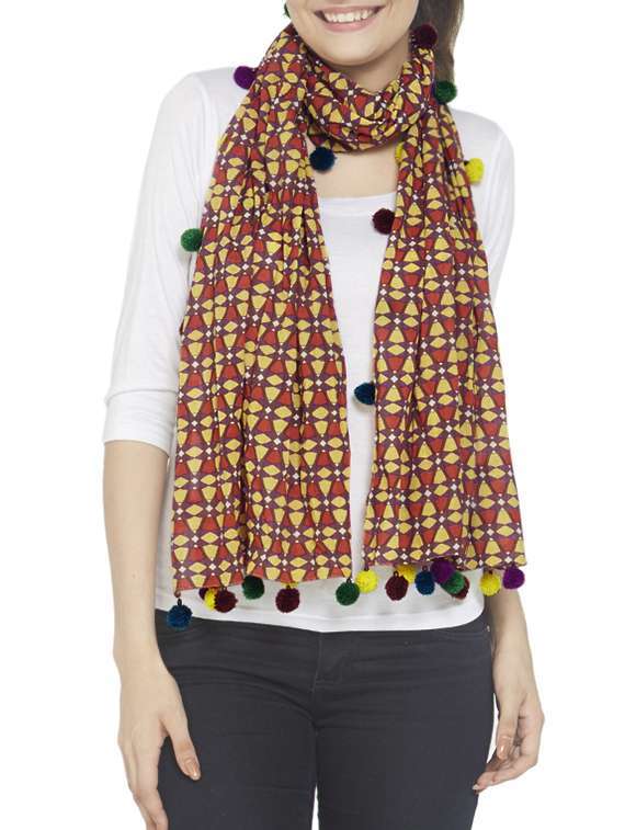 multi colored cotton stole - 12795888 - Zoom Image - 0