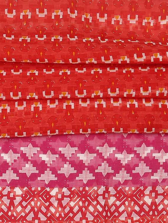 Red Cotton Stole