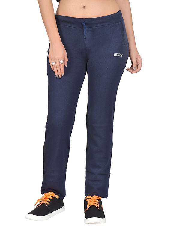 navy blue cotton track pants