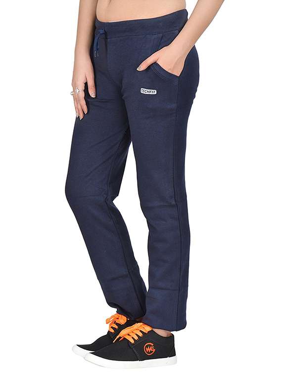 navy blue cotton track pants - 12813993 -  Standard Image - 1