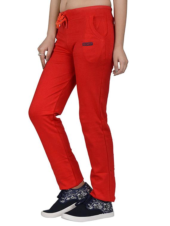 red cotton track pants - 12813996 -  Standard Image - 1