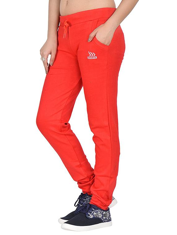 red cotton track pants - 12814009 - Standard Image - 1