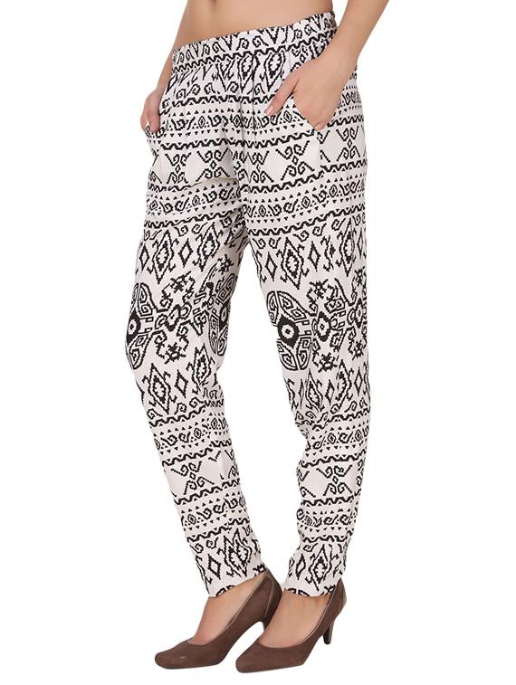 monochrome polyester pleated trouser - 12815509 -  Standard Image - 1
