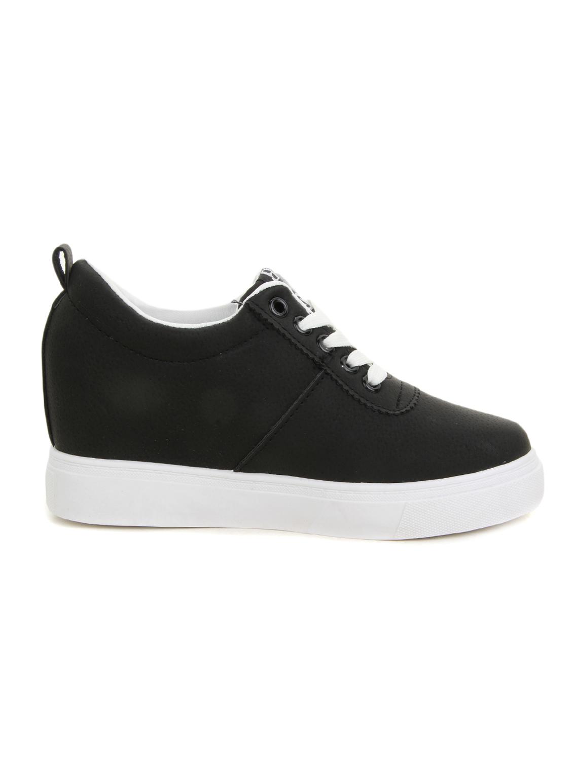 black canvas laceup casual shoes - 12815527 - Standard Image - 1
