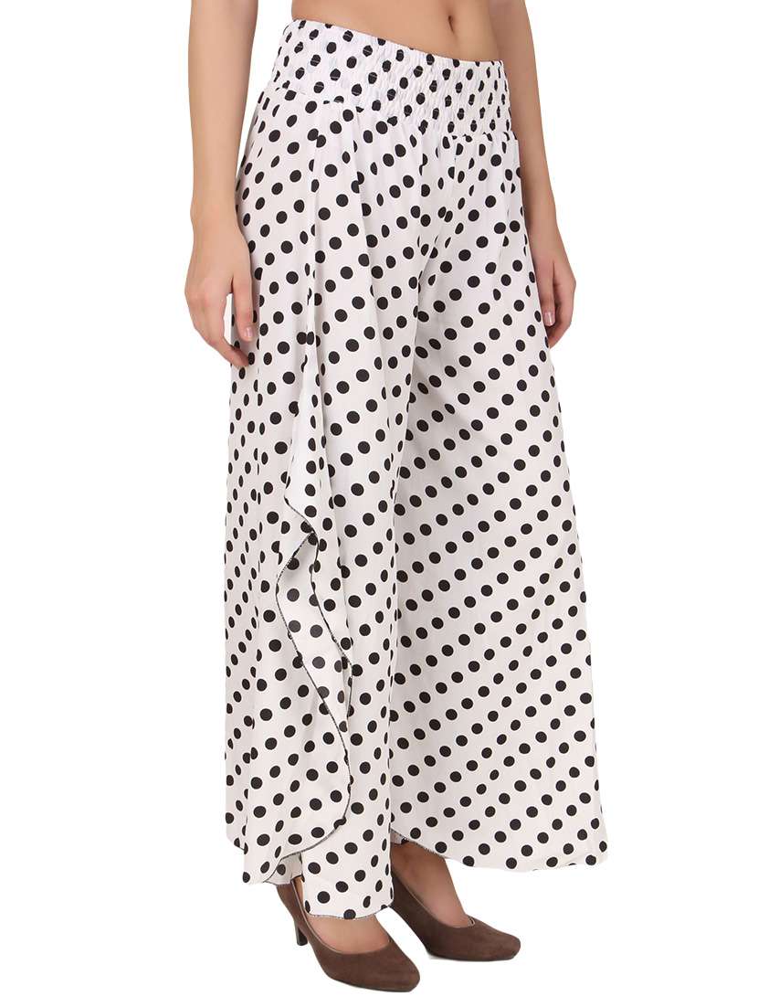 white polyester palazzo - 12815599 -  Standard Image - 1