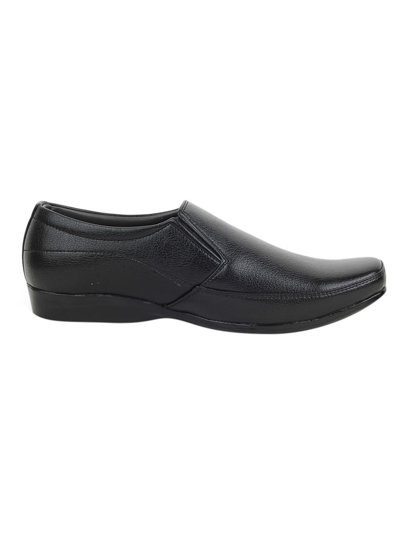 black leatherette slip on - 12816324 -  Standard Image - 1