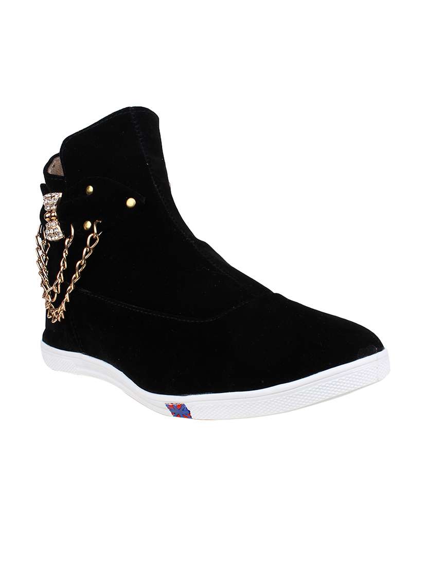 black velvet ankle boot