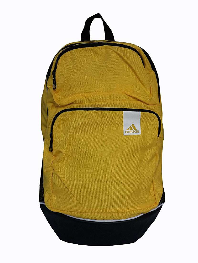 yellow polyester backpack