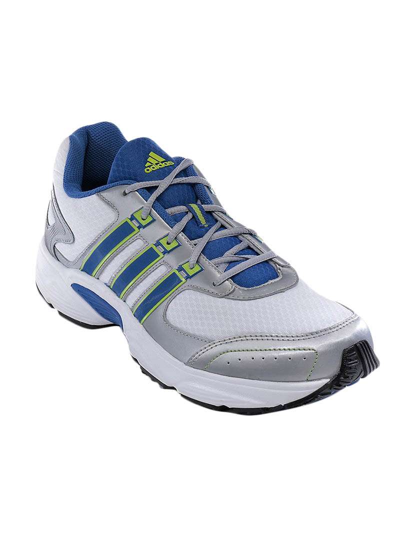 white fabric sport shoes