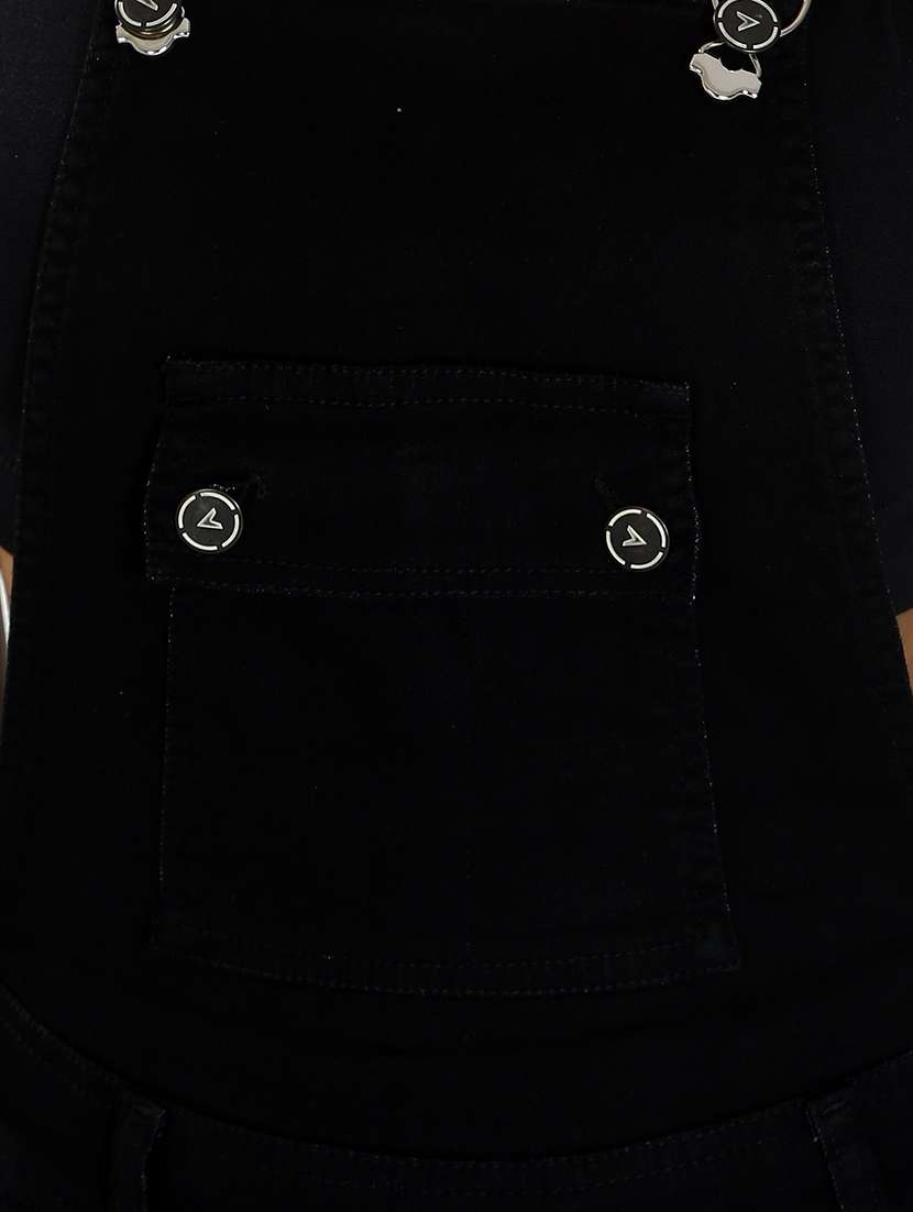 Black Denim Dungaree