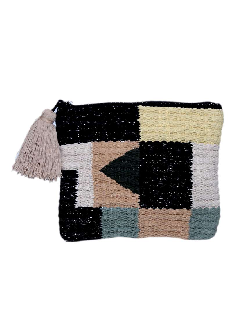 multi colored cotton pouch