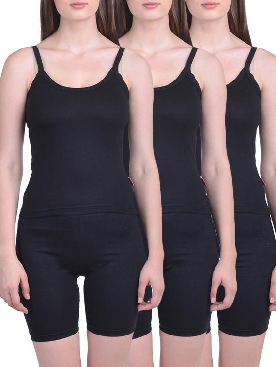 black cotton camisole combo - 12882101 - Zoom Image - 0