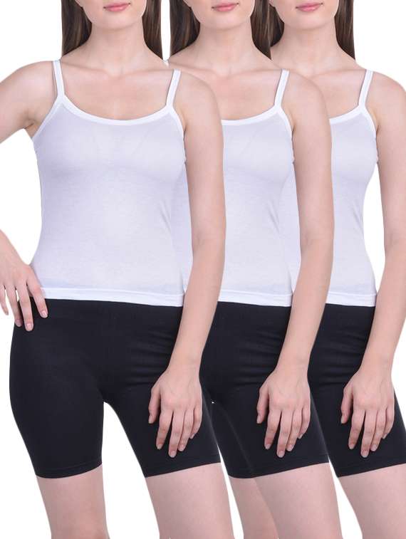 white cotton camisole combo