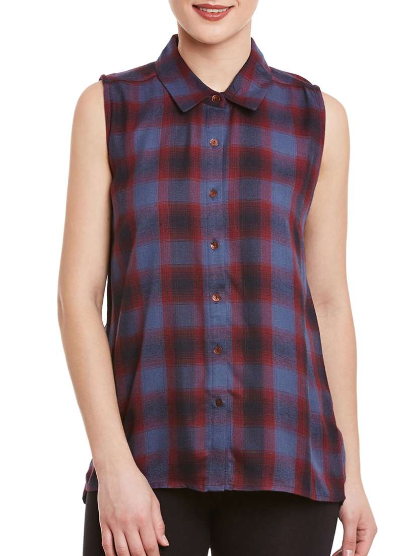 purple viscose regular shirt