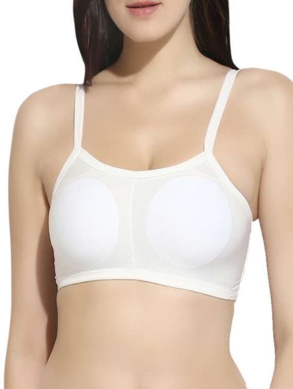 white nylon bralette