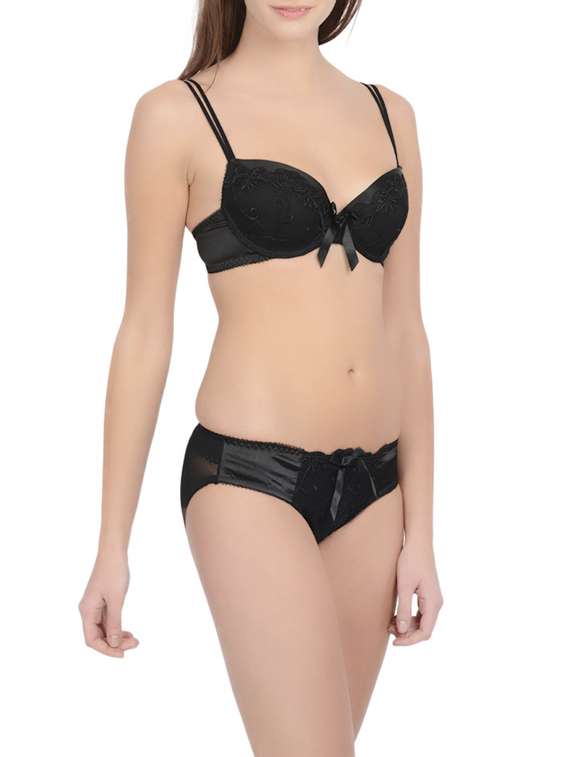 black nylon bras and panty set - 12888580 - Standard Image - 1
