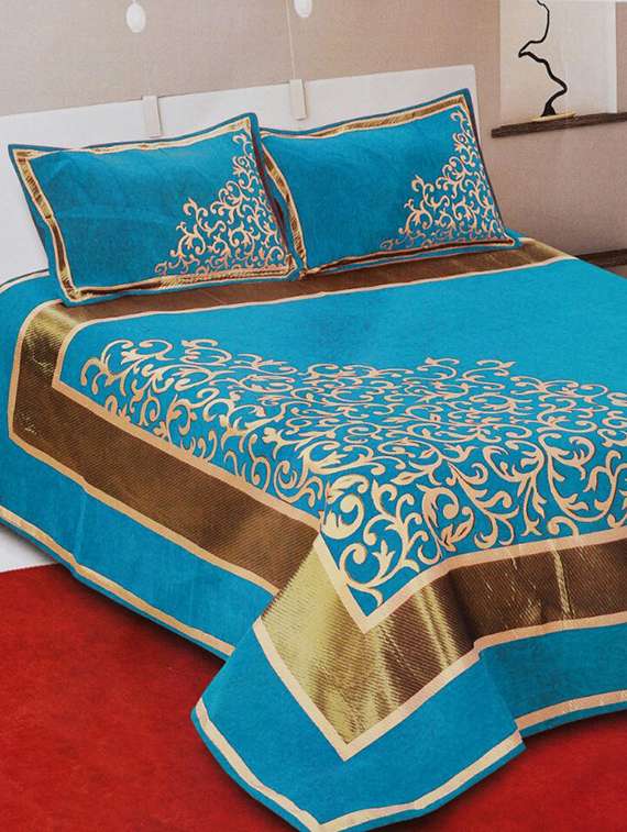 shubh collection of heavy bed cover with 2 pillow cover