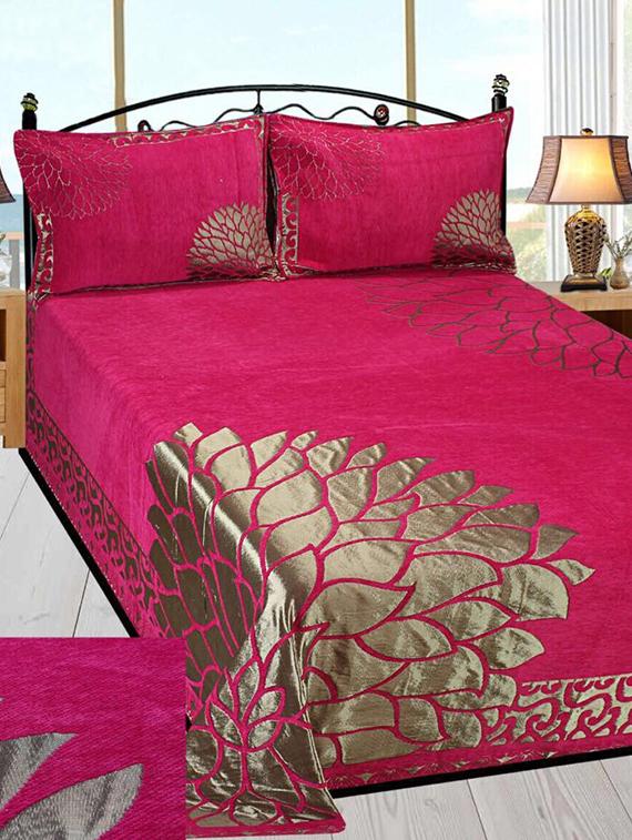 shubh collection of heavy bed cover with 2 pillow cover
