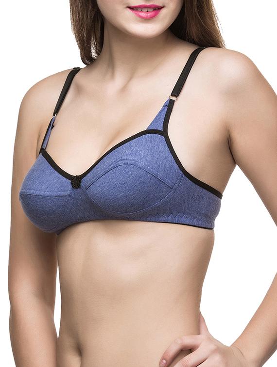 blue blended knit tshirt bra - 12894549 - Standard Image - 1