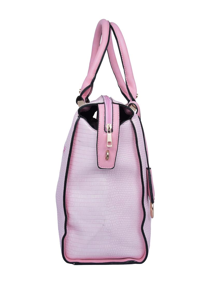 pink leatherette handbag - 12895102 - Standard Image - 4