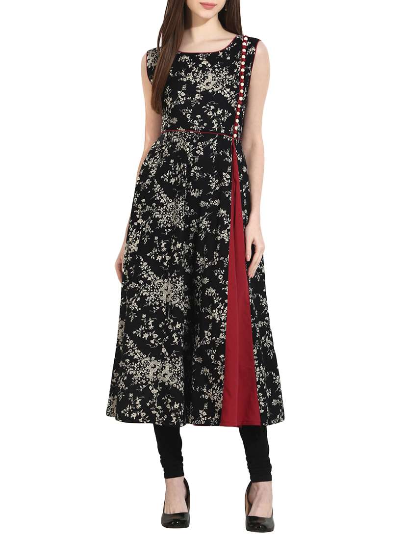 printed kalidar kurta