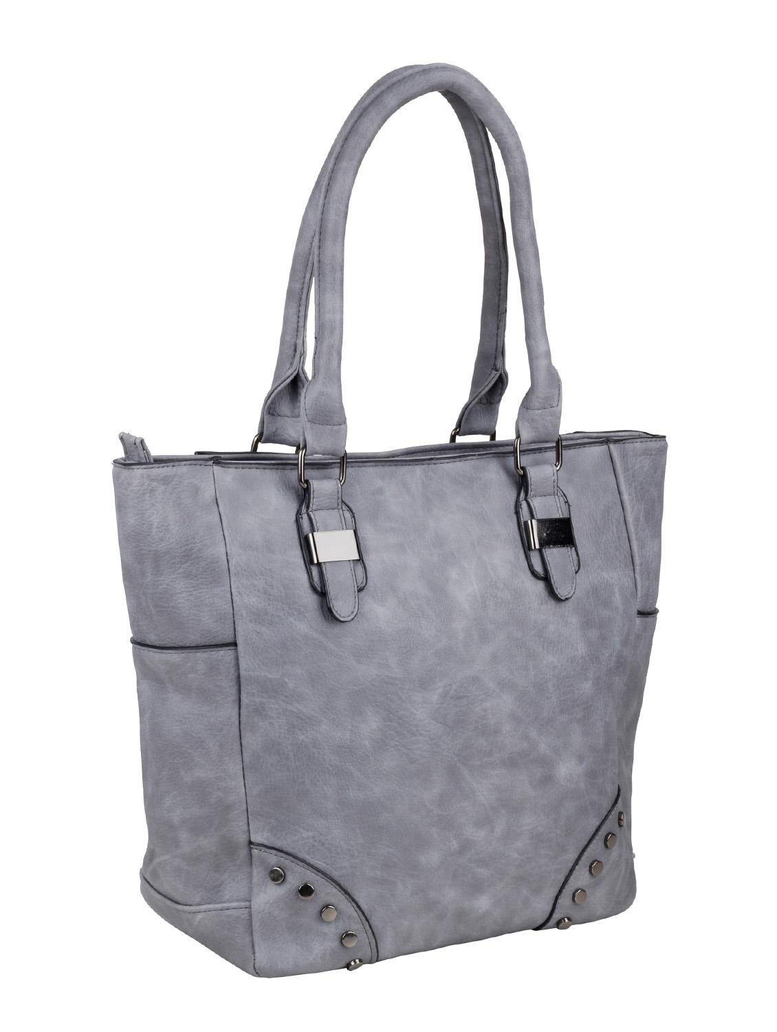 silver polyester handbag - 12905421 - Standard Image - 4