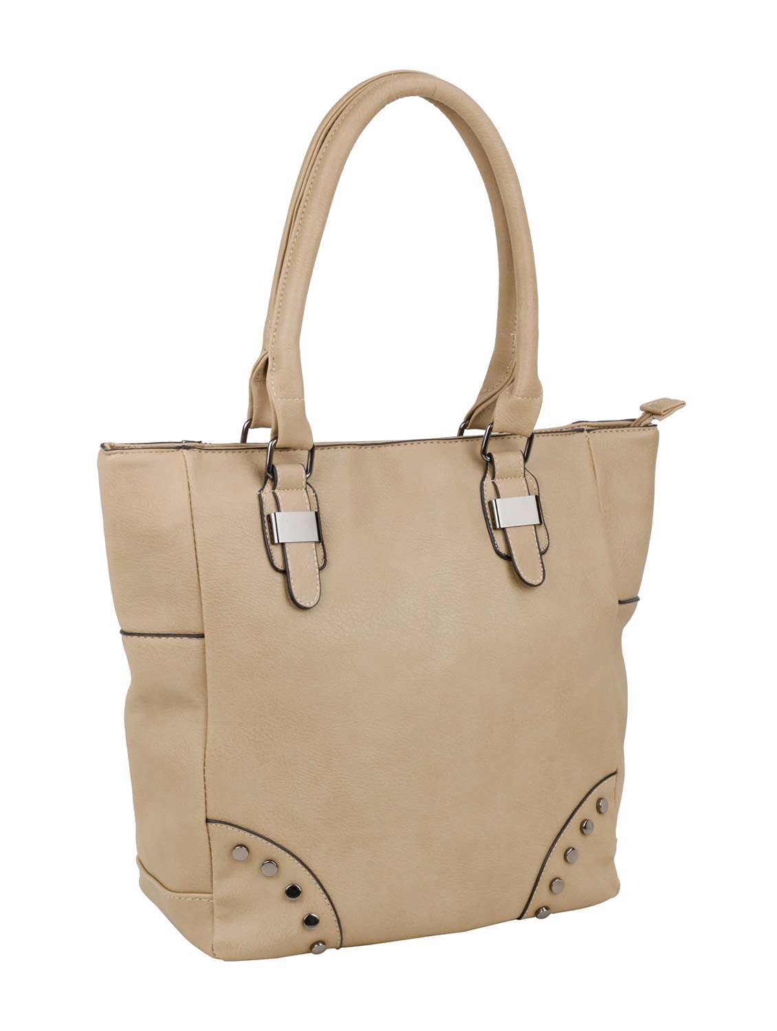 beige polyester handbag - 12905424 -  Standard Image - 4