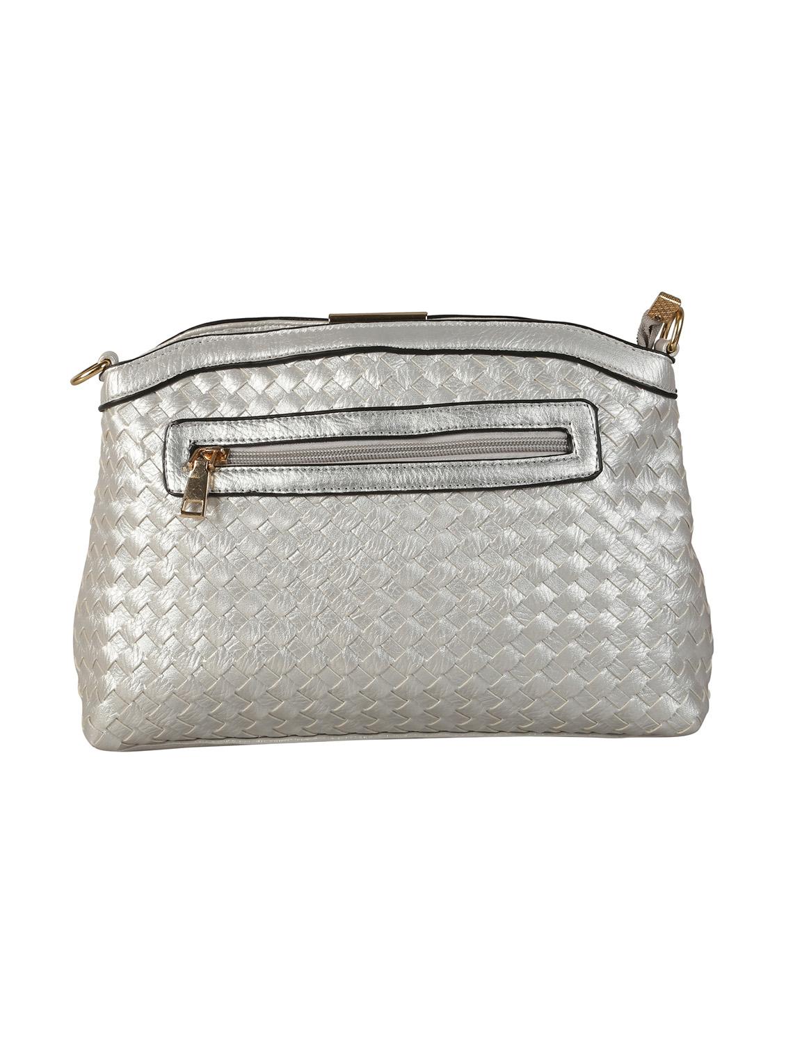 silver polyester sling bag - 12905430 -  Standard Image - 1