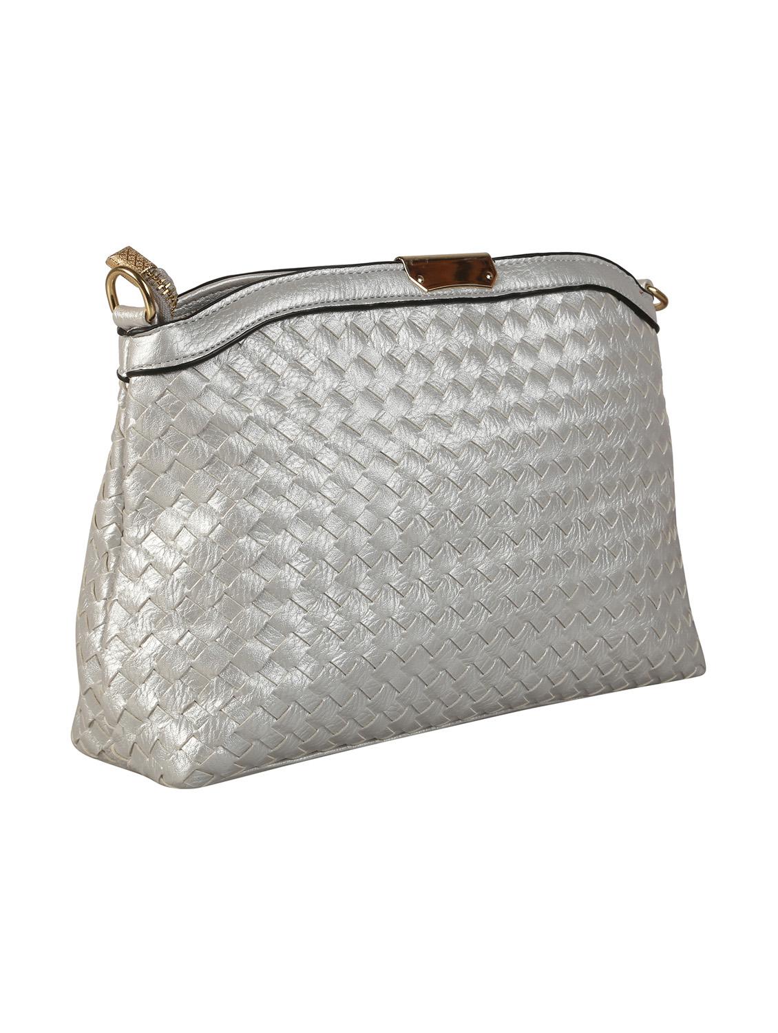 silver polyester sling bag - 12905430 - Standard Image - 4