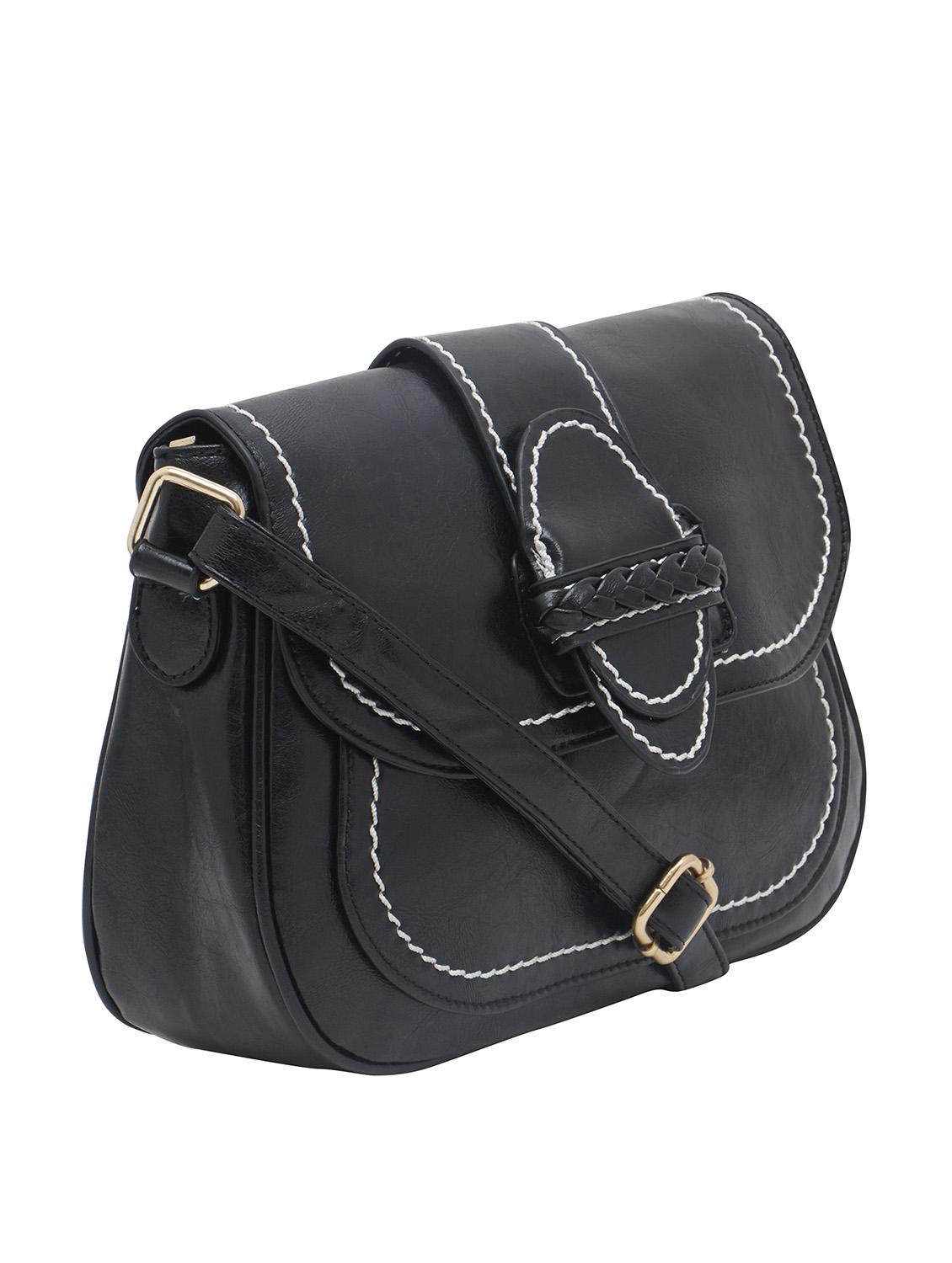 black polyester sling bag - 12905437 - Standard Image - 4