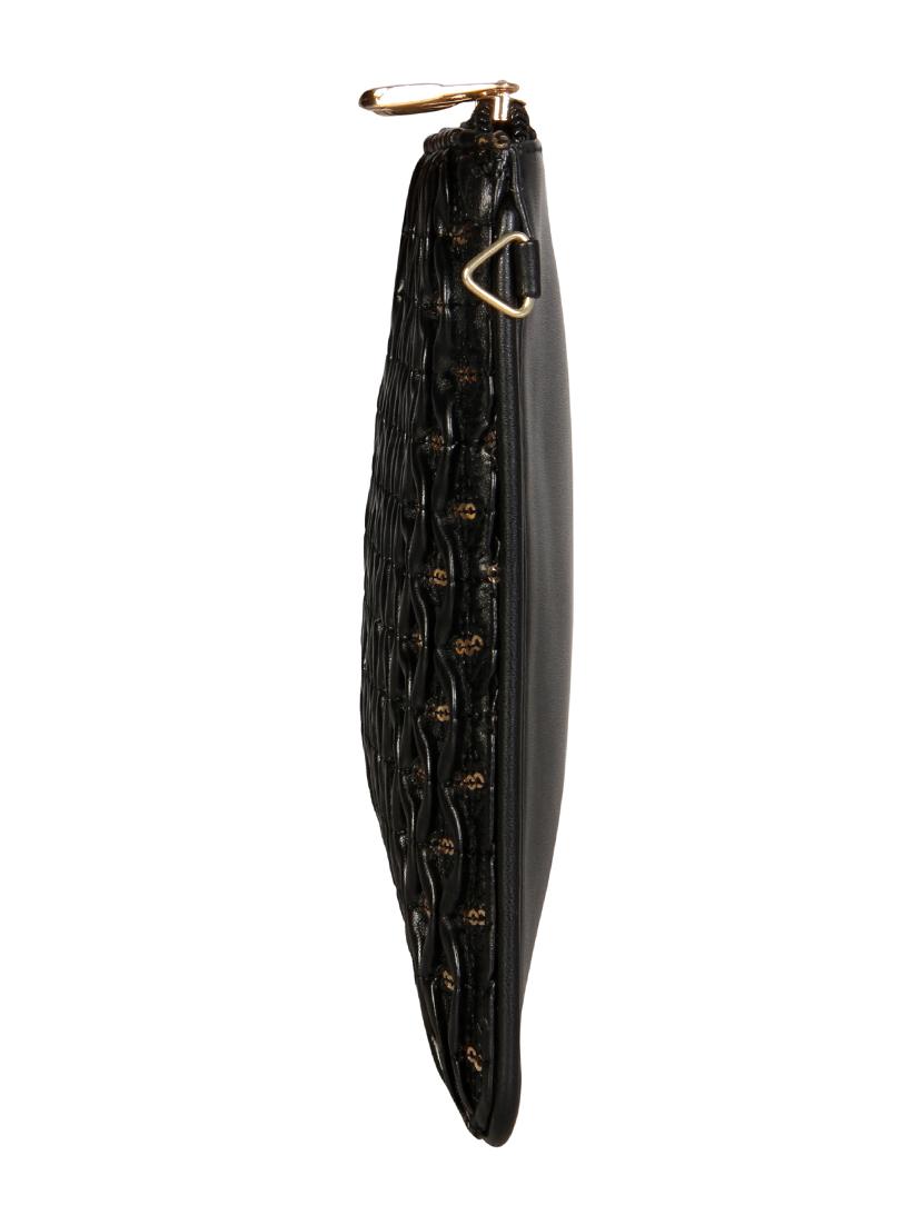 black leatherette clutch - 12906279 - Standard Image - 4