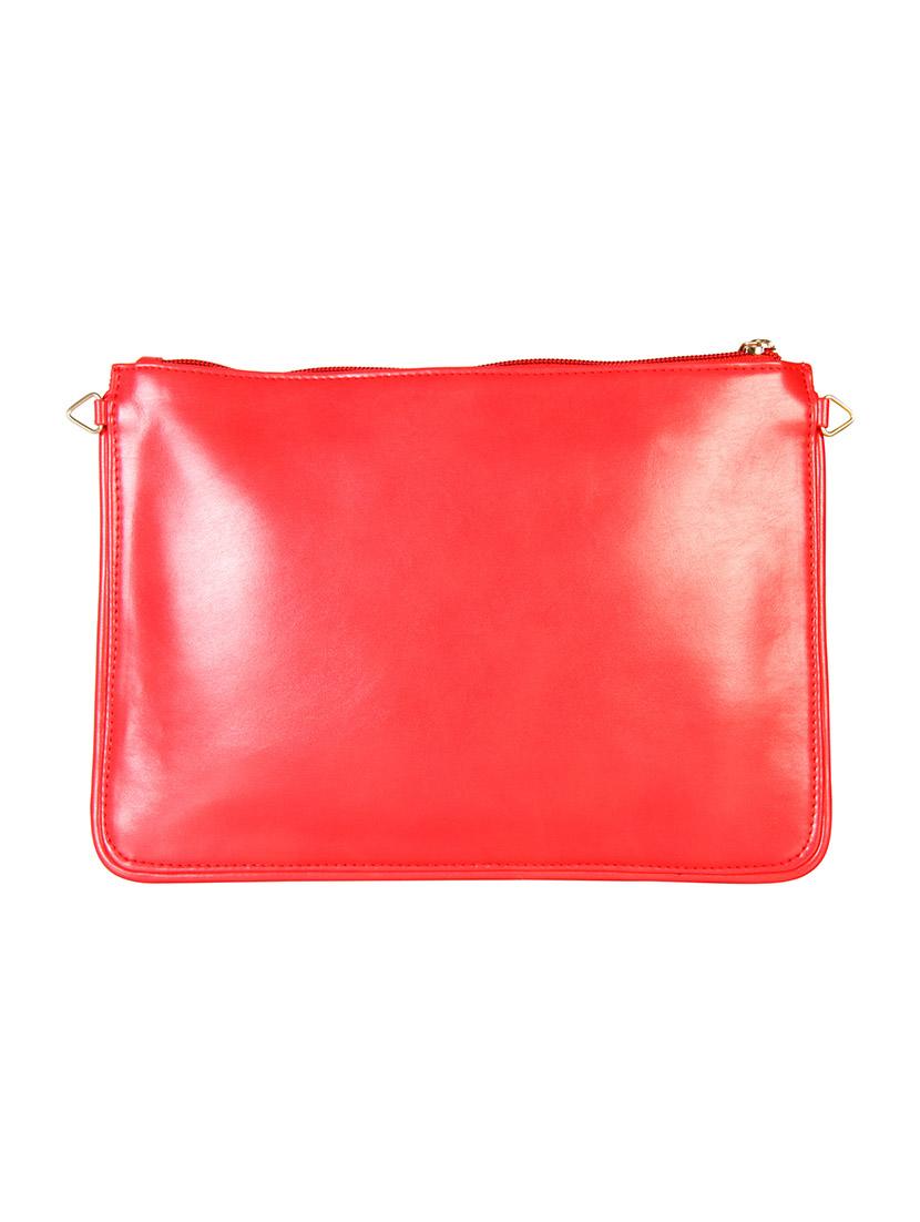 red leatherette clutch - 12906280 -  Standard Image - 1