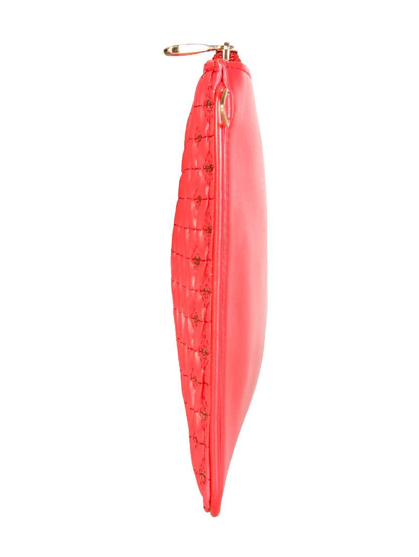 red leatherette clutch - 12906280 - Standard Image - 4
