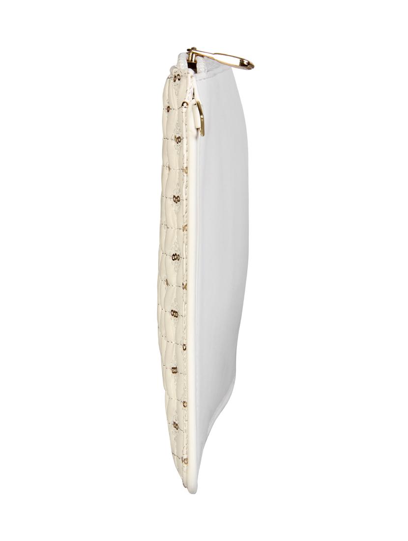 white leatherette clutch - 12906281 - Standard Image - 4