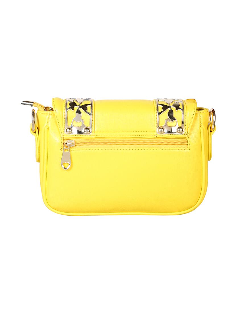 yellow leatherette sling bag - 12906290 - Standard Image - 1