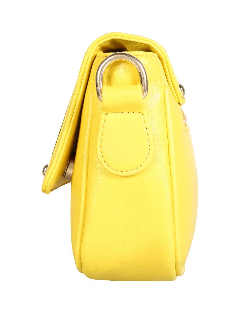 yellow leatherette sling bag - 12906290 - Standard Image - 4