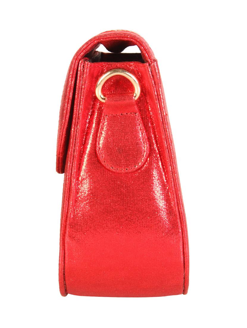 red leatherette sling bag - 12906293 - Standard Image - 4