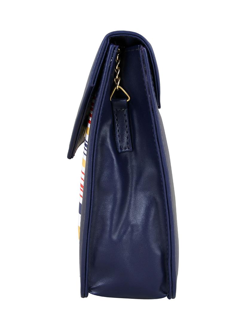 blue leatherette sling bag - 12906295 - Standard Image - 4