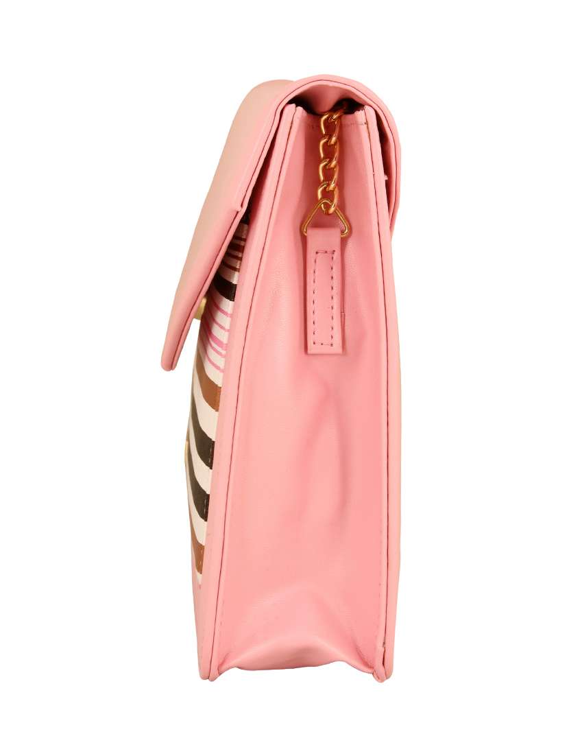 pink leatherette  sling bag - 12906296 -  Standard Image - 4