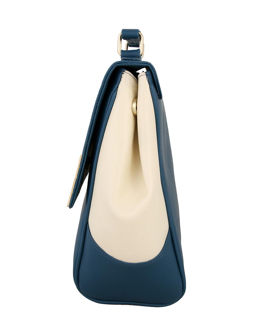 blue leatherette handbag - 12906299 - Standard Image - 4