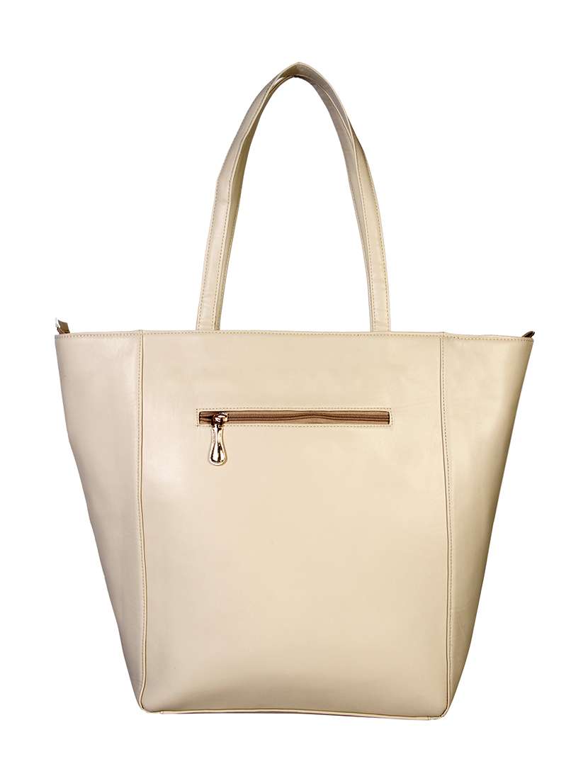 beige leatherette handbag - 12906302 -  Standard Image - 1