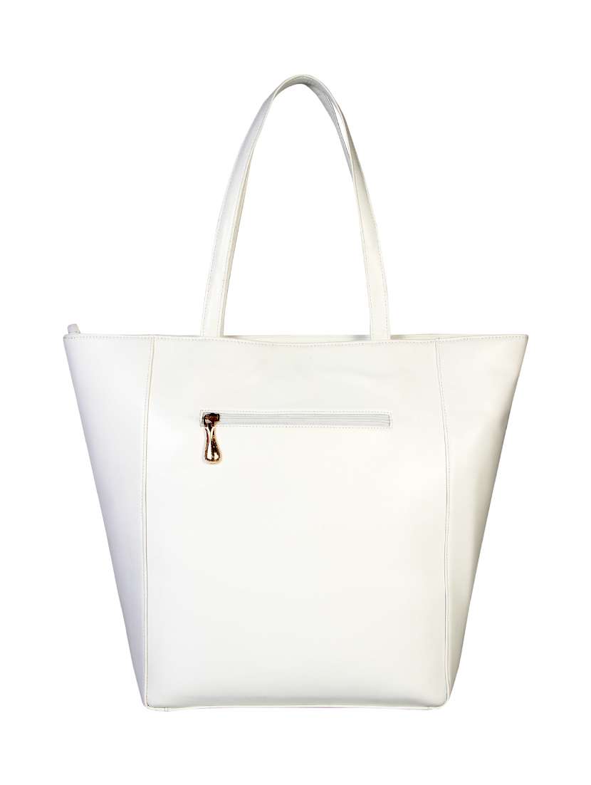 white leatherette handbag - 12906306 -  Standard Image - 1